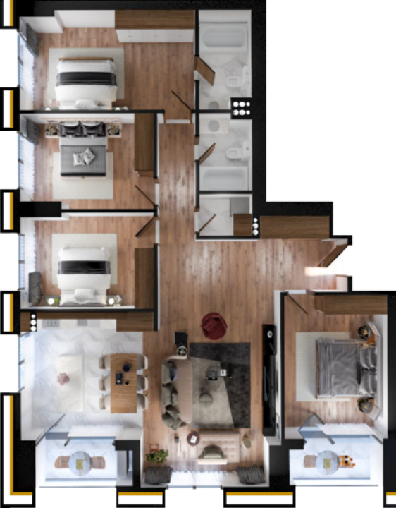 Fotografia e Banese 4+1 154.57m2.