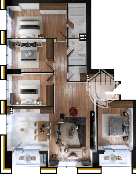 Fotografia e Banese 4+1 154.57m2.